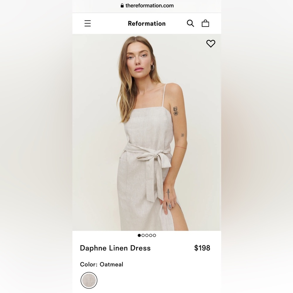 Reformation Daphne Linen Dress